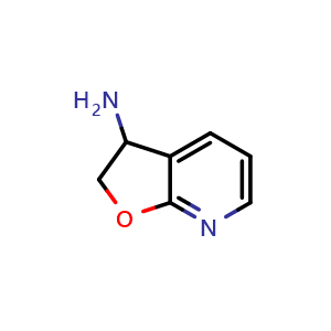 Chemical structure of 2H,3H-furo[2,3-b]pyridin-3-amine , CAS 870061-94-2, AChemBlock X214257