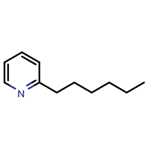 Chemical structure of 2-Hexylpyridine , CAS 1129-69-7, AChemBlock X214260