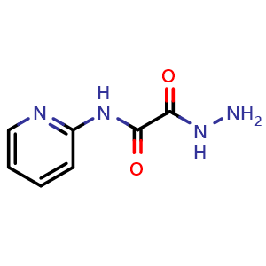 Chemical structure of 2-hydrazineyl-2-oxo-N-(pyridin-2-yl)acetamide , CAS 53117-32-1, AChemBlock X214261