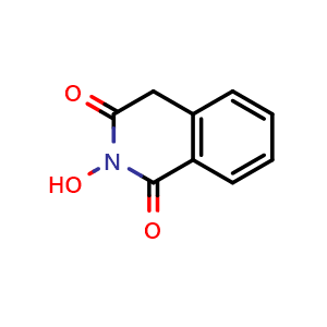 Chemical structure of 2-hydroxy-1,2,3,4-tetrahydroisoquinoline-1,3-dione , CAS 6890-08-0, AChemBlock X214262