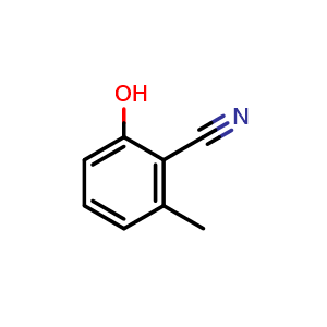Chemical structure of 2-hydroxy-6-methyl-benzonitrile , CAS 73289-66-4, AChemBlock X214266