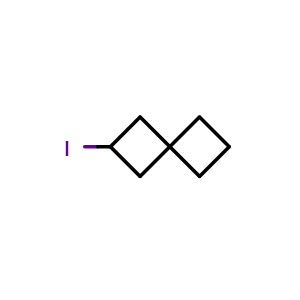 Chemical structure of 2-iodospiro[3.3]heptane , CAS 1121-04-6, AChemBlock X214272