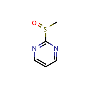 Chemical structure of 2-methanesulfinylpyrimidine , CAS 14080-19-4, AChemBlock X214277