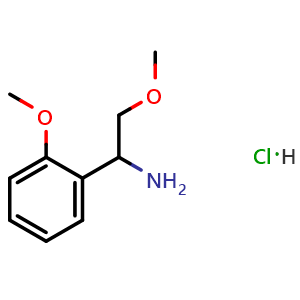 Chemical structure of 2-methoxy-1-(2-methoxyphenyl)ethan-1-amine hydrochloride , AChemBlock X214279