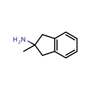 Chemical structure of 2-methyl-2,3-dihydro-1H-inden-2-amine , CAS 312753-94-9, AChemBlock X214302