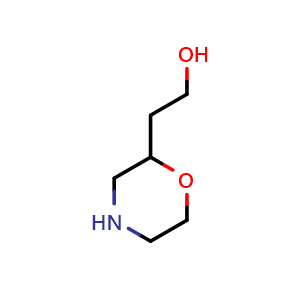 Chemical structure of 2-morpholin-2-yl-ethanol , CAS 132995-76-7, AChemBlock X214327