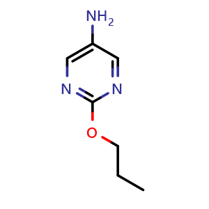 Chemical structure of 2-propoxypyrimidin-5-amine , CAS 1248968-09-3, AChemBlock X214337