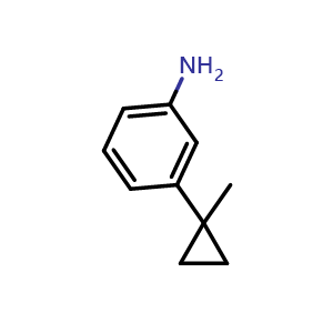 Chemical structure of 3-(1-methylcyclopropyl)aniline , CAS 1095824-97-7, AChemBlock X214377