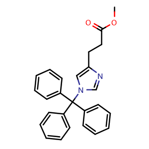 Chemical structure of 3-(1-triphenylmethyl-1h-imidazol-4-yl)propanoic acid methyl ester , CAS 102676-60-8, AChemBlock X214379