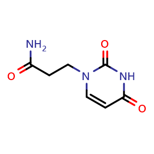 Chemical structure of 3-(2,4-dioxo-1,2,3,4-tetrahydropyrimidin-1-yl)propanamide , CAS 89853-99-6, AChemBlock X214384
