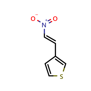 Chemical structure of 3-(2-nitrovinyl)thiophene , CAS 28783-31-5, AChemBlock X214402