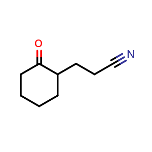 Chemical structure of 3-(2-oxocyclohexyl)propanenitrile , CAS 4594-78-9, AChemBlock X214403