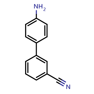 Chemical structure of 3-(4-Aminophenyl)benzonitrile , CAS 443998-73-0, AChemBlock X214412