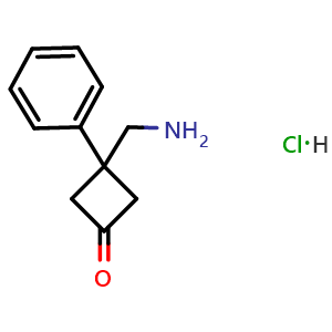 3-(aminomethyl)-3-phenylcyclobutan-1-one hydrochloride