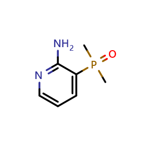 Chemical structure of 3-(dimethylphosphoryl)pyridin-2-amine , CAS 2229830-69-5, AChemBlock X214451