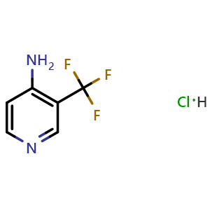 Chemical structure of 3-(trifluoromethyl)pyridin-4-amine hydrochloride , CAS 2727074-28-2, AChemBlock X214483