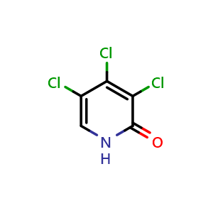 Chemical structure of 3,4,5-trichloro-1,2-dihydropyridin-2-one , CAS 89166-98-3, AChemBlock X214487