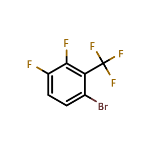 Chemical structure of 3,4-Difluoro-2-trifluoromethyl-bromobenzene , CAS 1242339-23-6, AChemBlock X214497