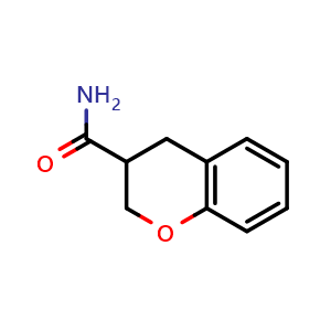 Chemical structure of 3,4-dihydro-2H-chromene-3-carboxamide , CAS 1094733-93-3, AChemBlock X214503
