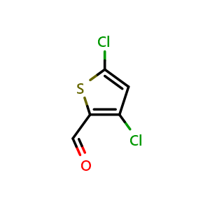 Chemical structure of 3,5-dichlorothiophene-2-carbaldehyde , CAS 67482-51-3, AChemBlock X214524