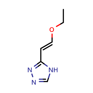 Chemical structure of 3-[(E)-2-ethoxyvinyl]-4H-1,2,4-triazole , CAS 2940964-54-3, AChemBlock X214553