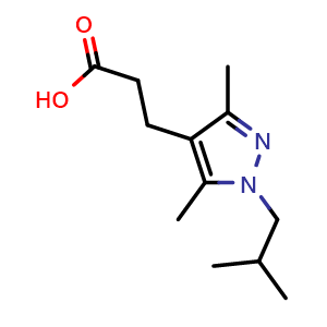 3-[3,5-dimethyl-1-(2-methylpropyl)-1H-pyrazol-4-yl]propanoic acid