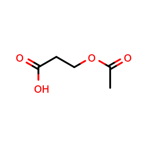 Chemical structure of 3-acetoxypropanoic acid , CAS 4272-12-2, AChemBlock X214565
