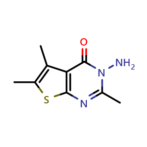 3-amino-2,5,6-trimethyl-3H,4H-thieno[2,3-d]pyrimidin-4-one