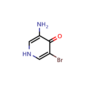 Chemical structure of 3-amino-5-bromopyridin-4(1h)-one , CAS 722447-33-8, AChemBlock X214590