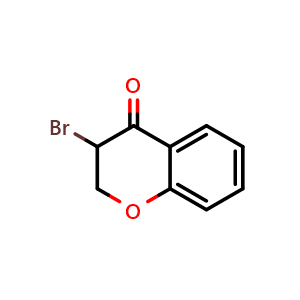 Chemical structure of 3-bromo-3,4-dihydro-2H-1-benzopyran-4-one , CAS 1776-09-6, AChemBlock X214610