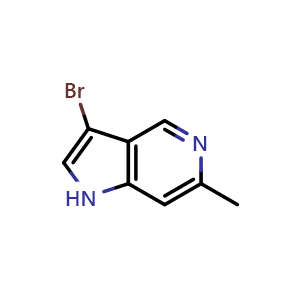 Chemical structure of 3-Bromo-6-methyl-5-azaindole , CAS 1190313-09-7, AChemBlock X214660