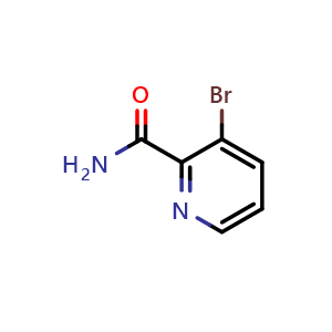 Chemical structure of 3-bromopyridine-2-carboxamide , CAS 36057-54-2, AChemBlock X214669
