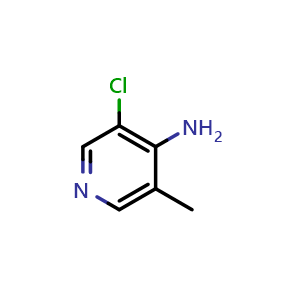 Chemical structure of 3-Chloro-5-methylpyridin-4-amine , CAS 97944-42-8, AChemBlock X214686