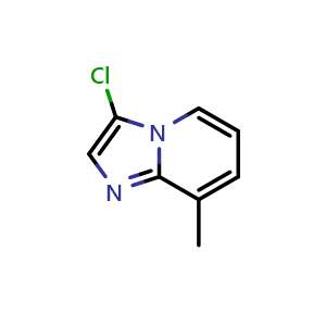 Chemical structure of 3-chloro-8-methylimidazo[1,2-a]pyridine , CAS 1019026-79-9, AChemBlock X214692