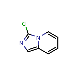 Chemical structure of 3-chloroimidazo[1,5-a]pyridine , CAS 1895224-02-8, AChemBlock X214694