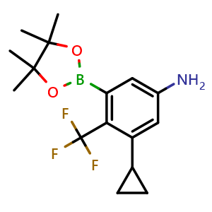 3-cyclopropyl-5-(4,4,5,5-tetramethyl-1,3,2-dioxaborolan-2-yl)-4-(trifluoromethyl)aniline