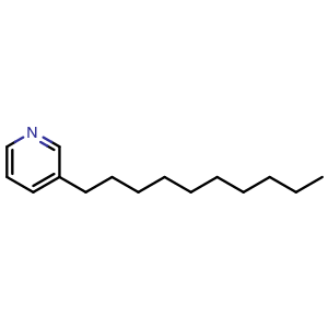 Chemical structure of 3-decylpyridine , CAS 59652-33-4, AChemBlock X214699