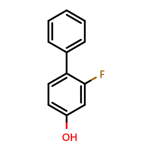 Chemical structure of 3-fluoro-4-phenylphenol , CAS 477860-13-2, AChemBlock X214710