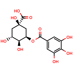 Chemical structure of 3-Galloylquinic acid , CAS 17365-11-6, AChemBlock X214717