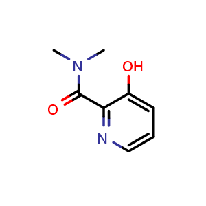Chemical structure of 3-hydroxy-N,N-dimethylpyridine-2-carboxamide , CAS 1076-23-9, AChemBlock X214723