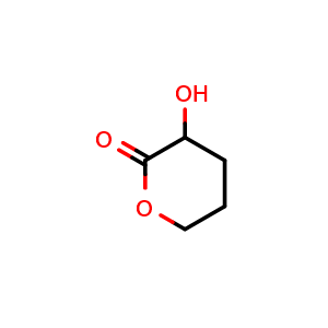 Chemical structure of 3-hydroxytetrahydropyran-2-one , CAS 5058-01-5, AChemBlock X214725