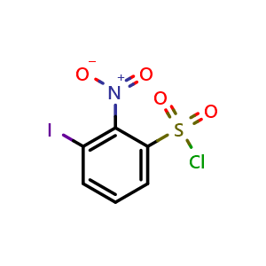 Chemical structure of 3-Iodo-2-nitrobenzenesulfonyl chloride , CAS 1261569-79-2, AChemBlock X214729
