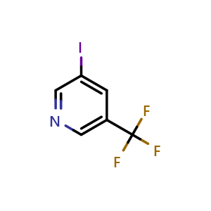 Chemical structure of 3-iodo-5-(trifluoromethyl)pyridine , CAS 1214333-22-8, AChemBlock X214732