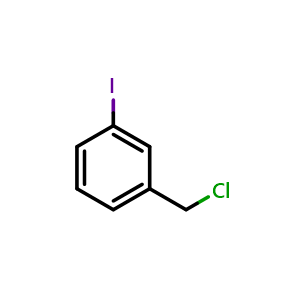 Chemical structure of 3-iodobenzylchloride , CAS 60076-09-7, AChemBlock X214740