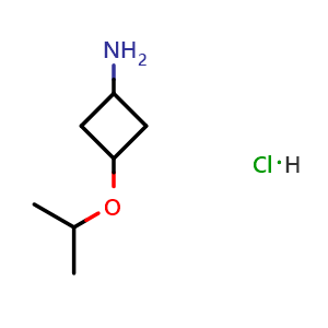 Chemical structure of 3-isopropoxycyclobutanamine hydrochloride , CAS 2137782-05-7, AChemBlock X214742