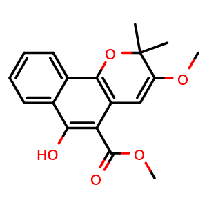 Chemical structure of 3-Methoxymollugin , CAS 154706-44-2, AChemBlock X214745