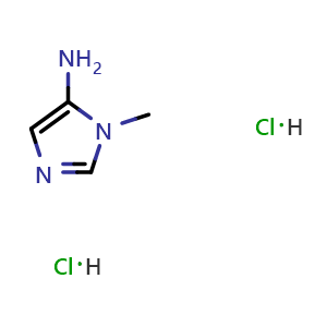Chemical structure of 1-Methyl-1H-imidazol-5-amine dihydrochloride , CAS 2089320-17-0, AChemBlock X214766
