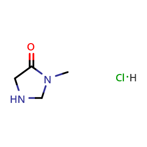 Chemical structure of 3-methylimidazolidin-4-one hydrochloride , CAS 1432681-40-7, AChemBlock X214767