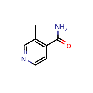 Chemical structure of 3-methylpyridine-4-carboxamide , CAS 251101-36-7, AChemBlock X214769