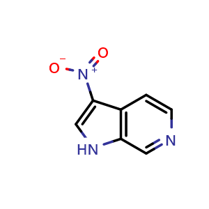 Chemical structure of 3-nitro-1H-pyrrolo[2,3-c]pyridine , CAS 67058-77-9, AChemBlock X214772